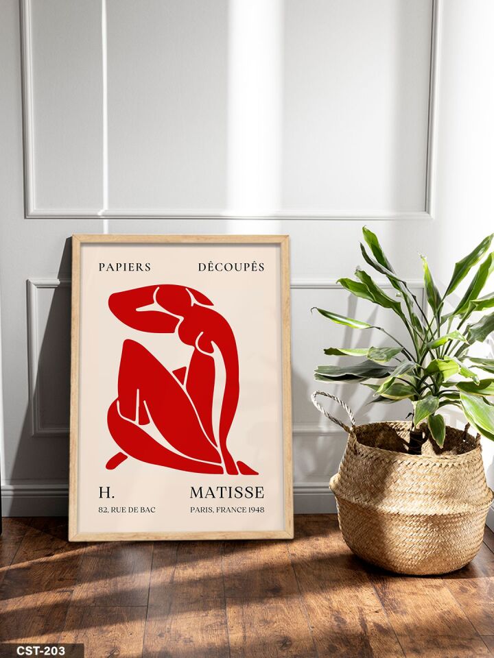 Matisse Papiers Decopues Tek Parça Ahşap Çerçeveli Tablo Naturel - 40 x 60 CM