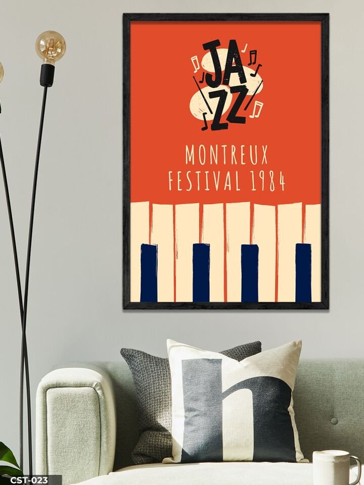 Jazz Festival Tek Parça Ahşap Çerçeveli Tablo Siyah - 20 x 30 CM