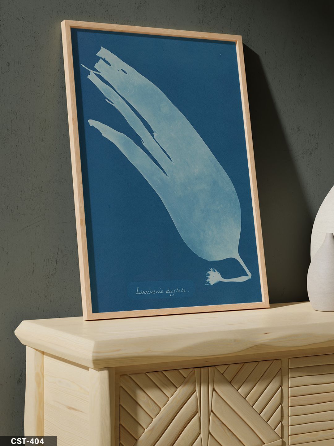 Anna Atkins Laminaria Tek Parça Ahşap Çerçeveli Tablo Naturel - 20 x 30 CM