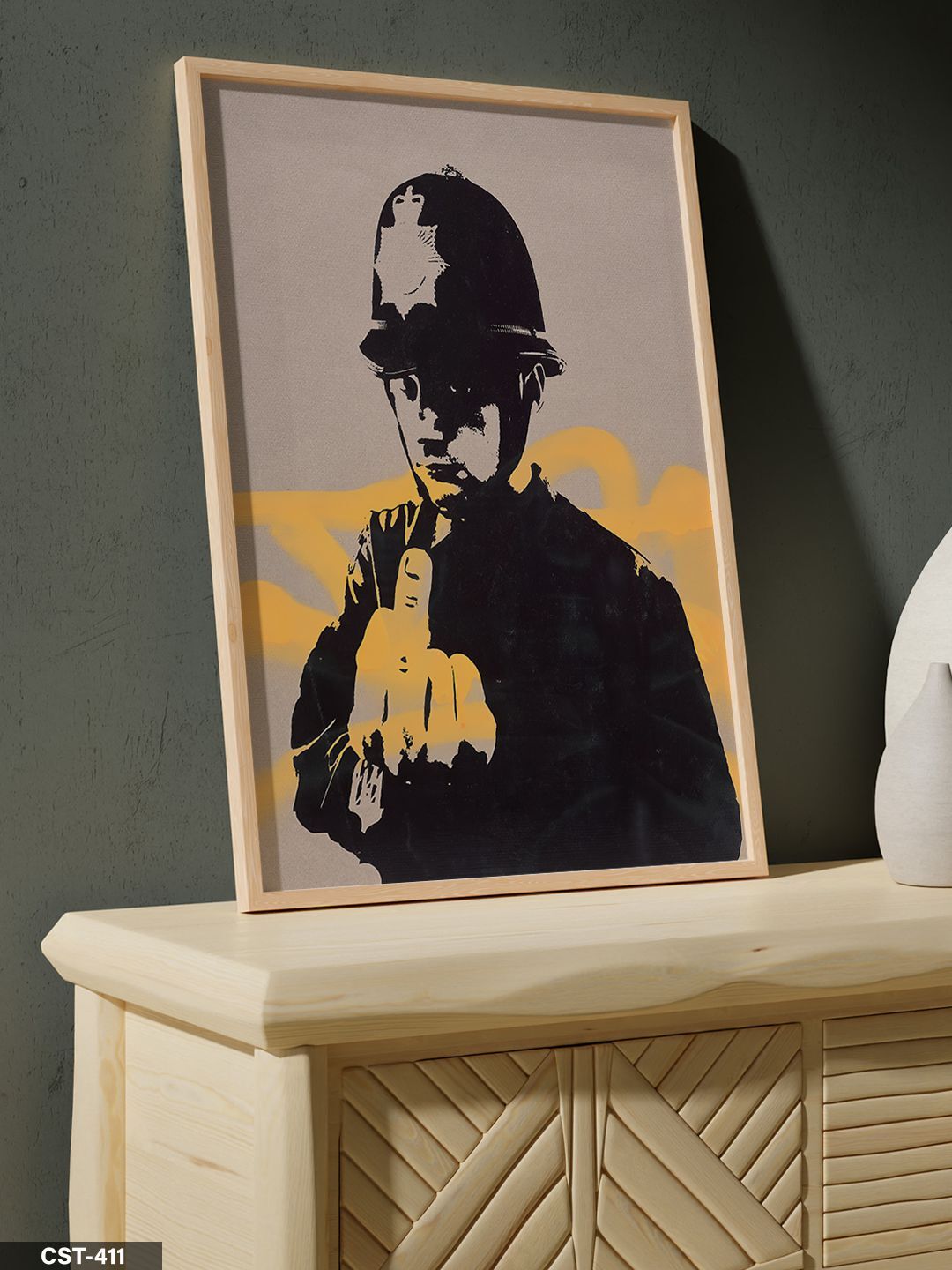 Rude Copper Tek Parça Ahşap Çerçeveli Tablo Naturel - 20 x 30 CM