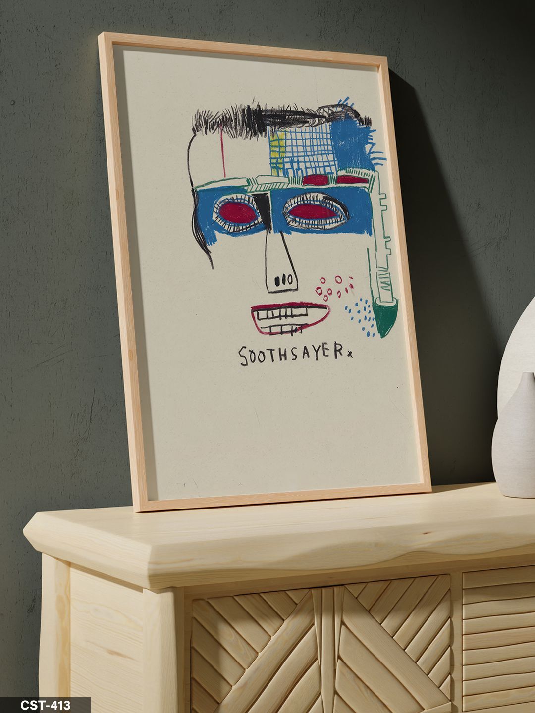 Soothsayer Tek Parça Ahşap Çerçeveli Tablo Naturel - 20 x 30 CM