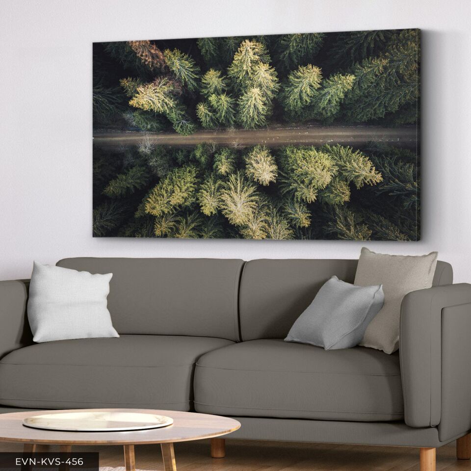 Orman Yolu Tek Parça Kanvas - Canvas Tablo