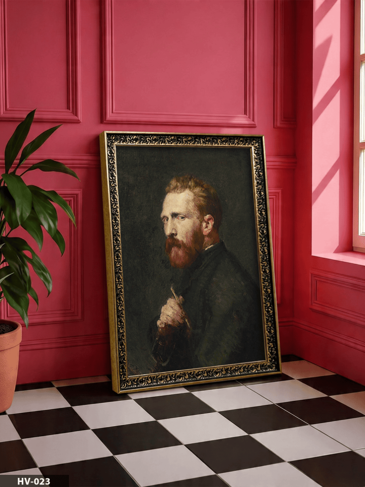 Vincent Van Gogh Vintage Desenli Premium Çerçeveli Tek Parça Tablo 75x55 CM HV
