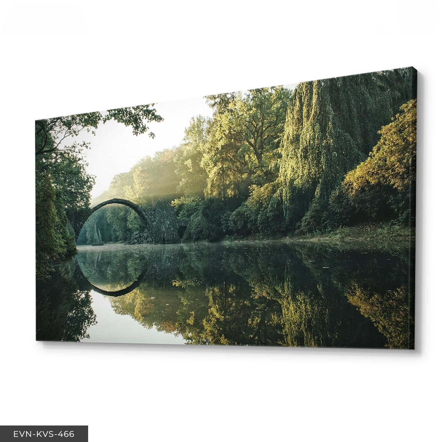 Göl Üzerinde Köprü Tek Parça Kanvas - Canvas Tablo