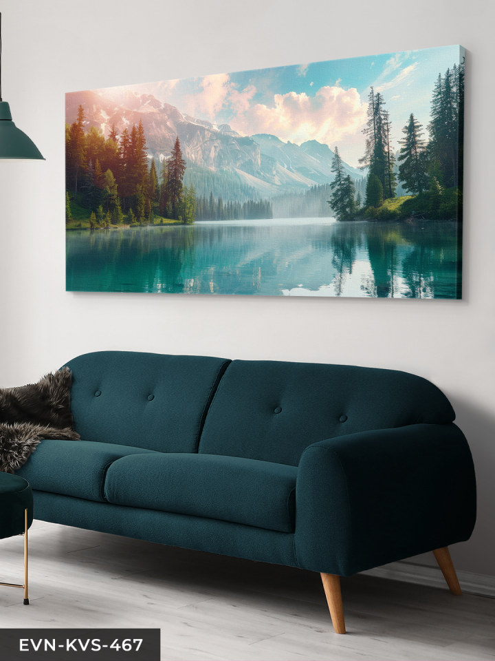 Doğa Manzarası Tek Parça Kanvas - Canvas Tablo 140 x 90 CM - Çok Renkli