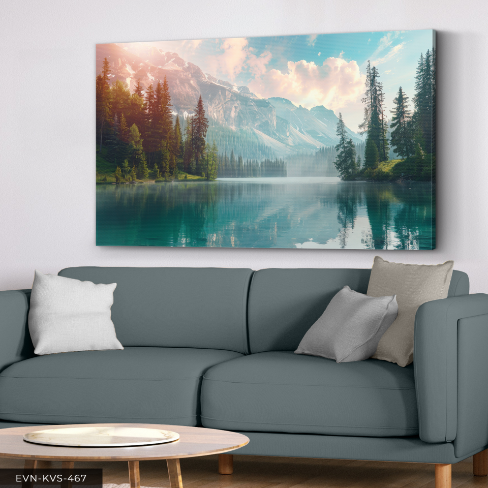 Doğa Manzarası Tek Parça Kanvas - Canvas Tablo 140 x 90 CM - Çok Renkli