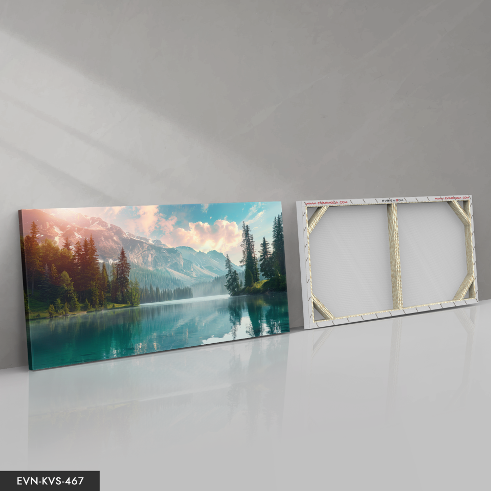 Doğa Manzarası Tek Parça Kanvas - Canvas Tablo 140 x 90 CM - Çok Renkli