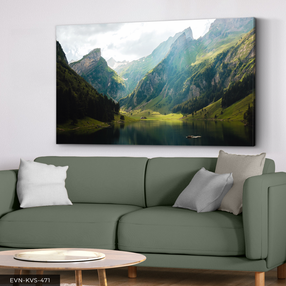 Doğa Manzarası Tek Parça Kanvas - Canvas Tablo 140 x 90 CM - Çok Renkli