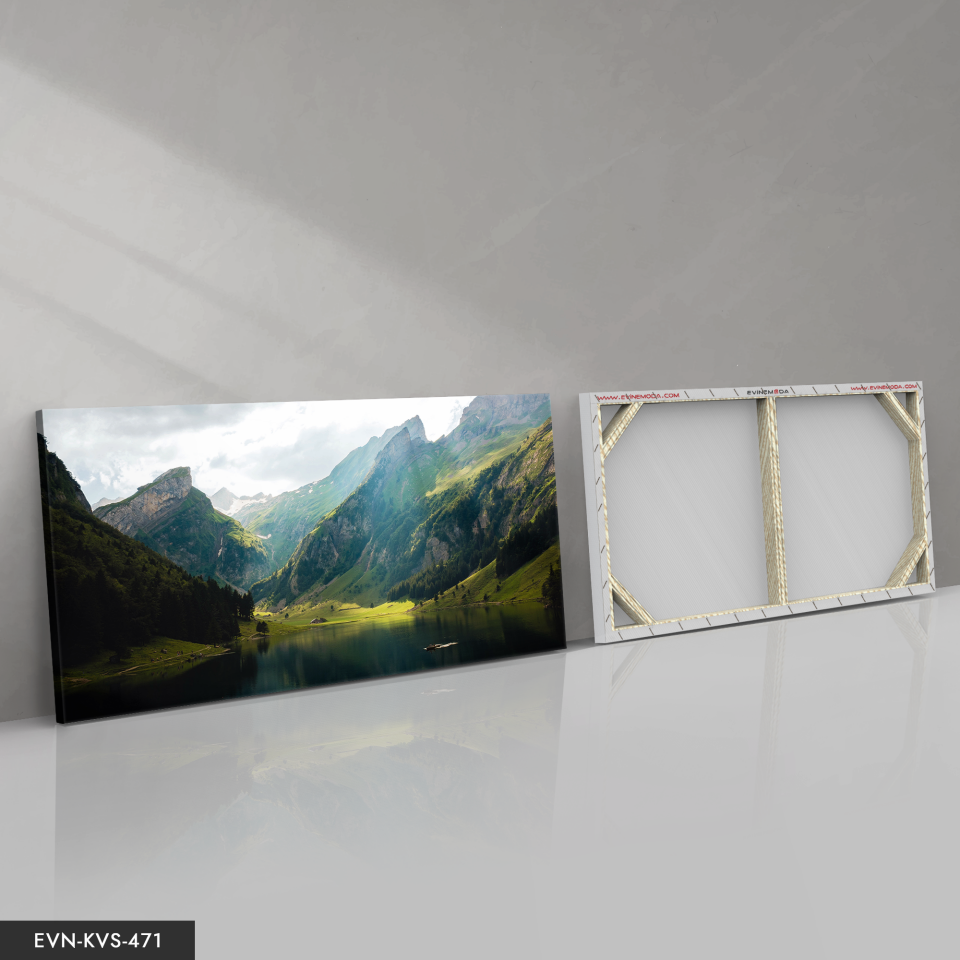 Doğa Manzarası Tek Parça Kanvas - Canvas Tablo 140 x 90 CM - Çok Renkli