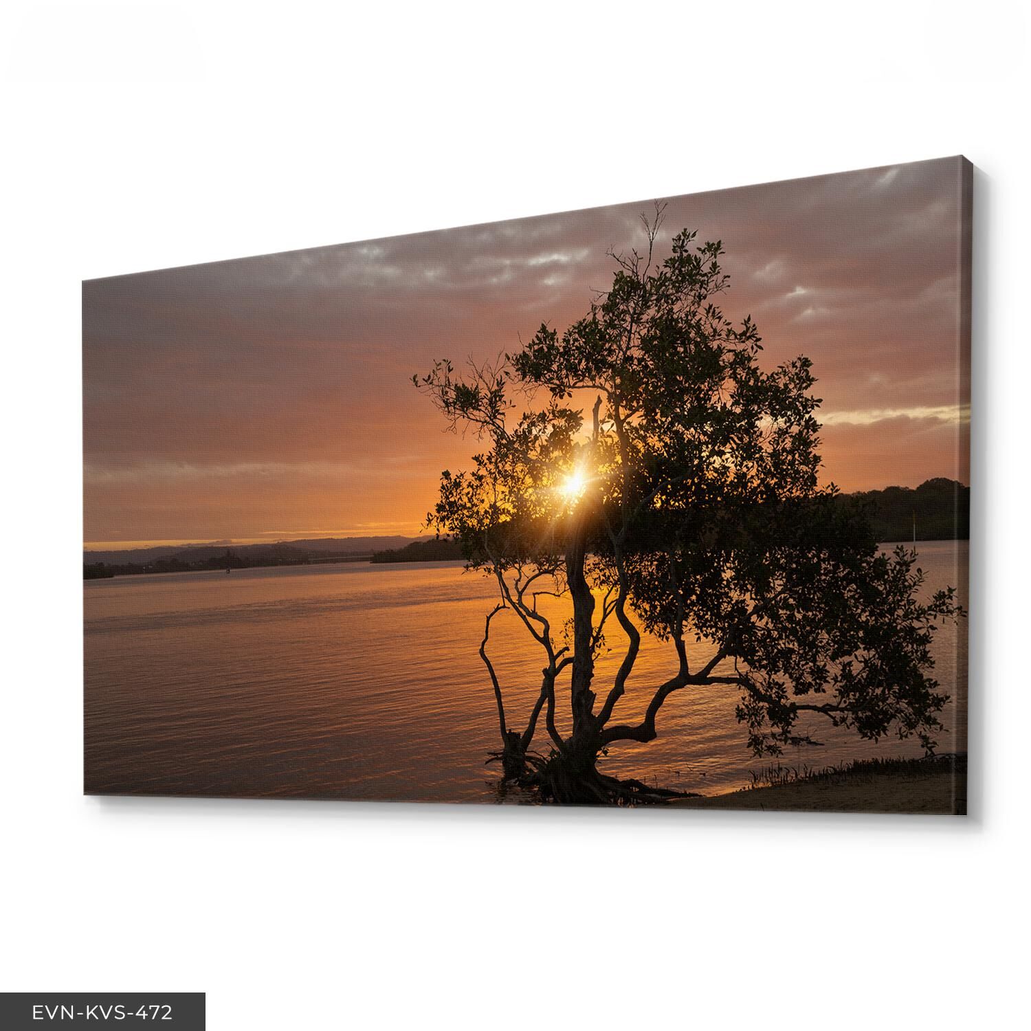 Deniz ve Günbatımı Tek Parça Kanvas - Canvas Tablo