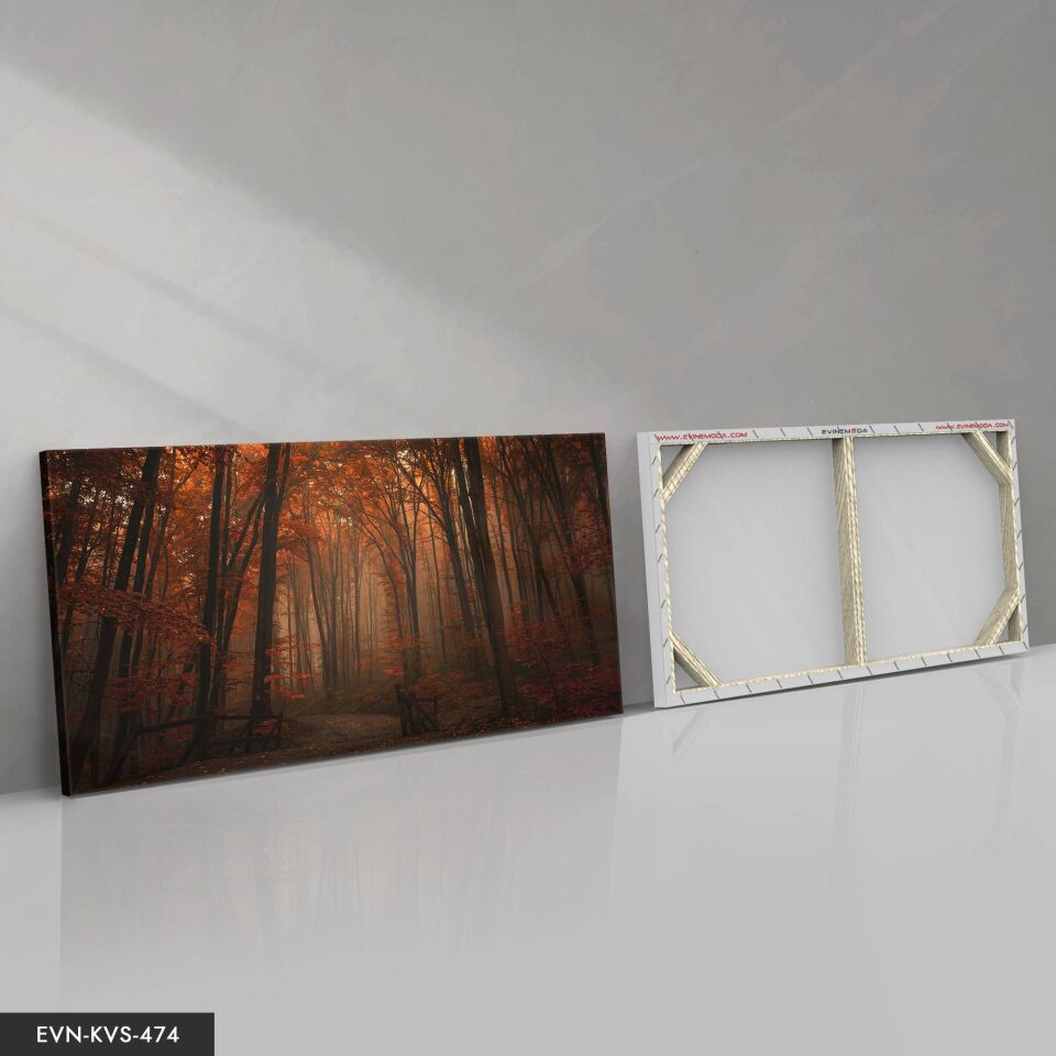 Orman Yolu Tek Parça Kanvas - Canvas Tablo