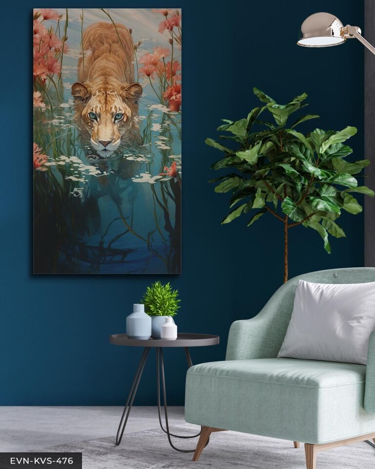 Kaplan Tek Parça Kanvas - Canvas Tablo