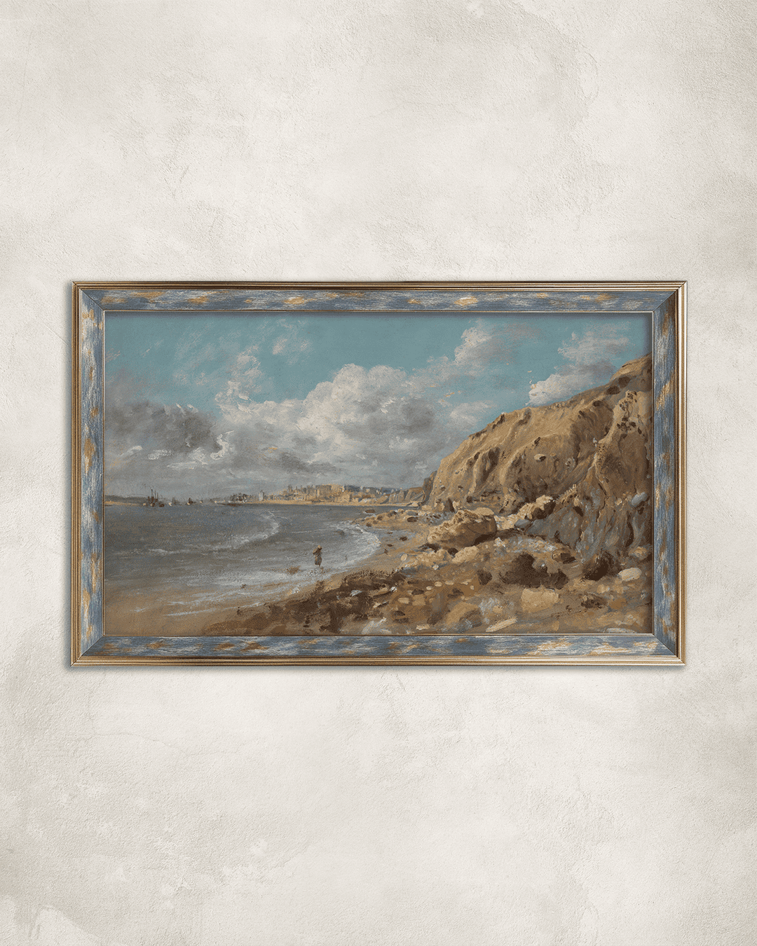 Sahil Yolu Premium Çerçeveli Tek Parça Tablo 65X110 cm PRM