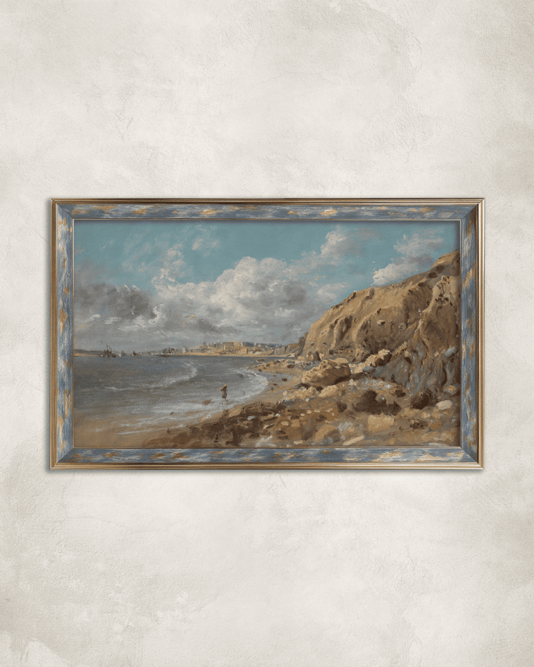 Sahil Yolu Premium Çerçeveli Tek Parça Tablo 65X110 cm PRM