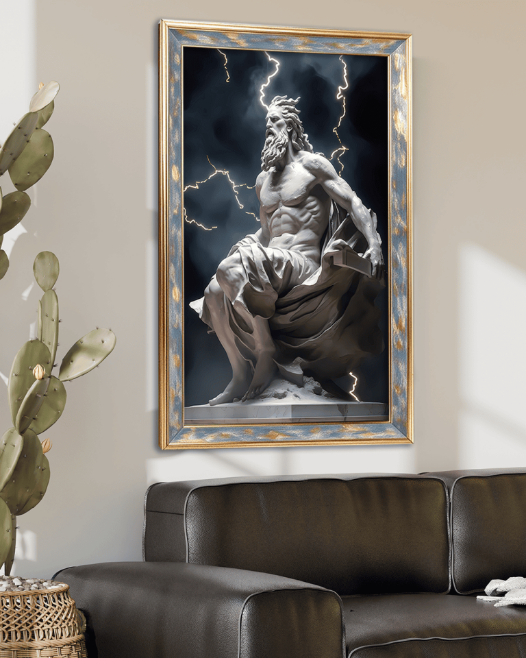 Zeus Premium Çerçeveli Tek Parça Tablo 65X110 cm PRM