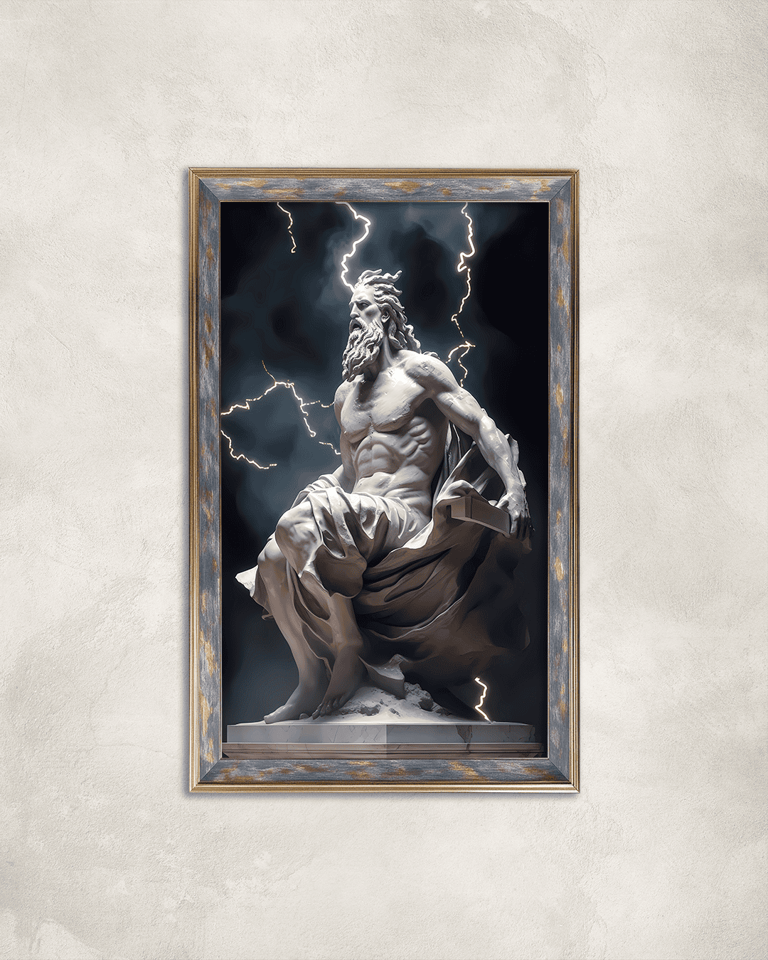 Zeus Premium Çerçeveli Tek Parça Tablo 65X110 cm PRM