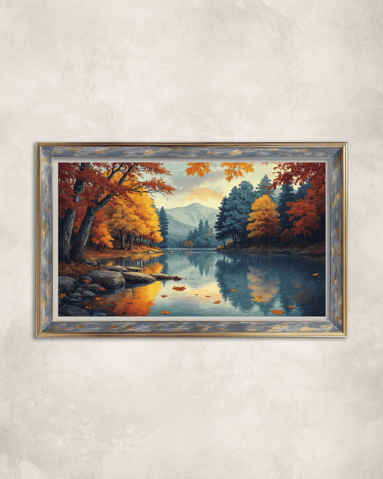 Doğa Manzarası Premium Çerçeveli Tek Parça Tablo 65X110 cm PRM