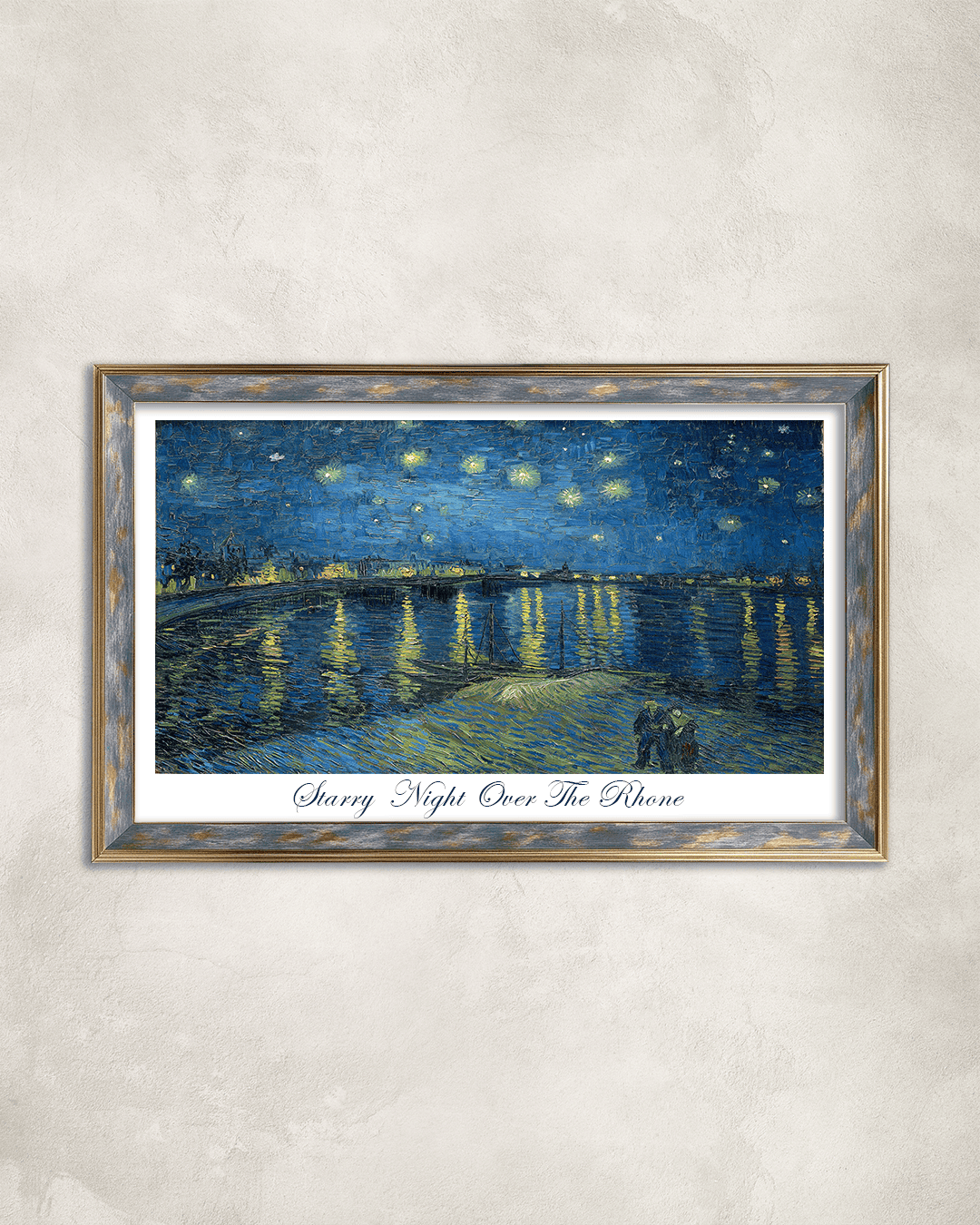 Vincent Van Gogh Starry Night Premium Çerçeveli Tek Parça Tablo 65X110 cm PRM