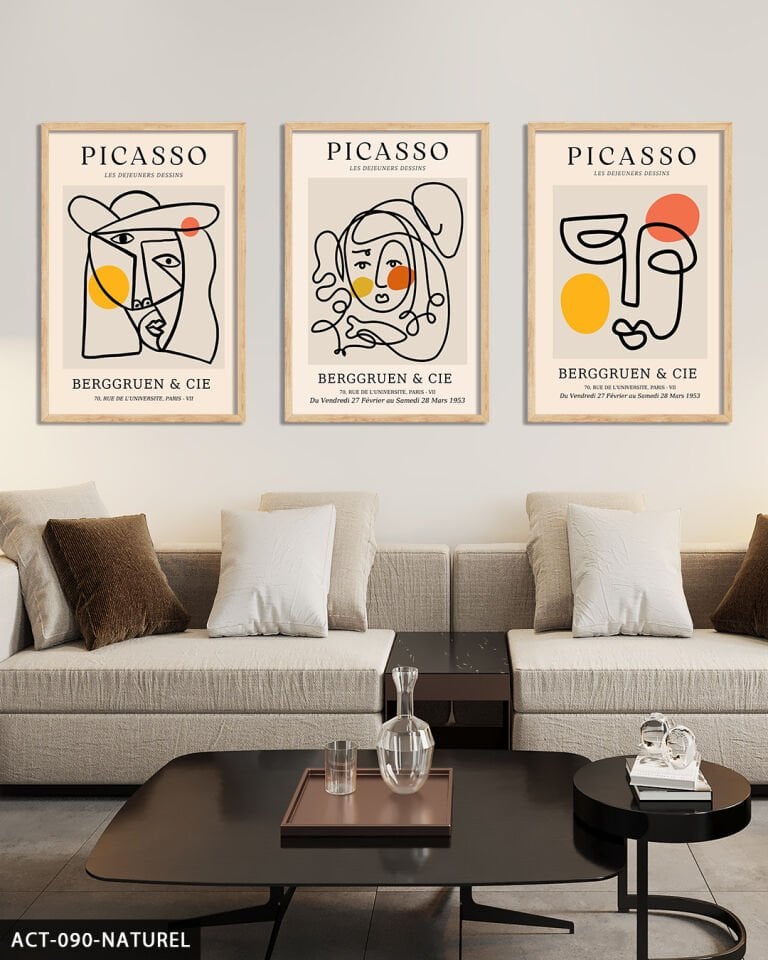 Picasso Berggruen & Cie 3 Parça Ahşap Çerçeveli Tablo Naturel - 30 x 40 CM