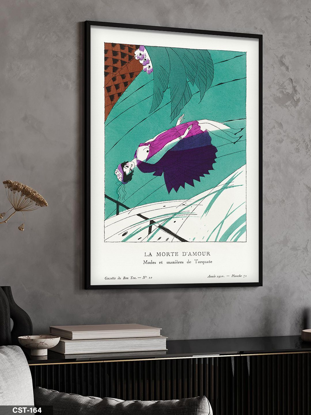 Sanatsal Eser Tek Parça Ahşap Çerçeveli Tablo Siyah - 20 x 30 CM