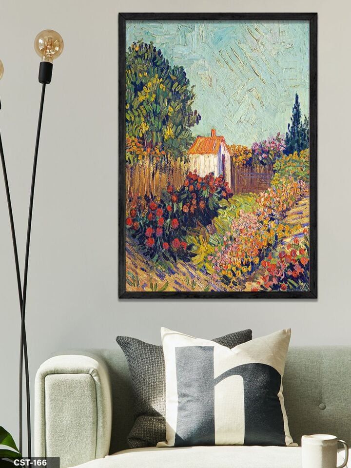 Doğa Yağlı Boya Görünümlü Tek Parça Ahşap Çerçeveli Tablo Siyah - 20 x 30 CM