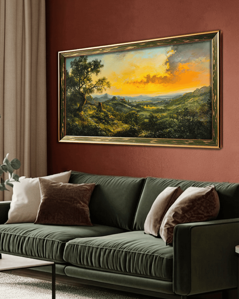Orman Premium Çerçeveli Tek Parça Tablo 65X110 cm PRM