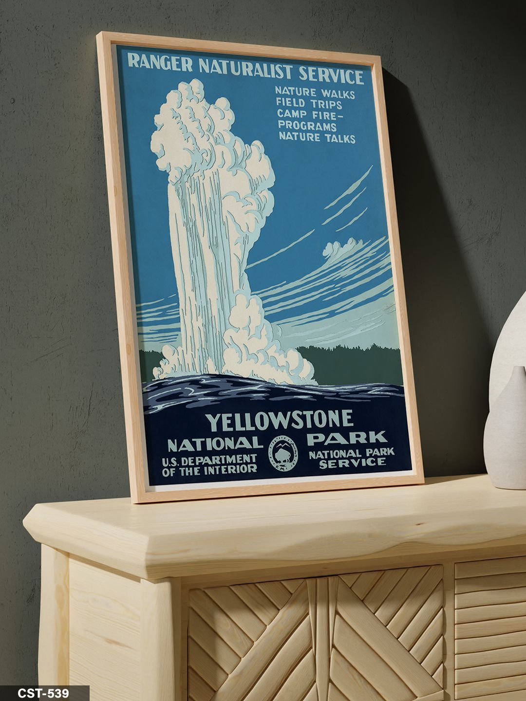 Ranger Naturalist Service Tek Parça Ahşap Çerçeveli Tablo Naturel - 20 x 30 CM