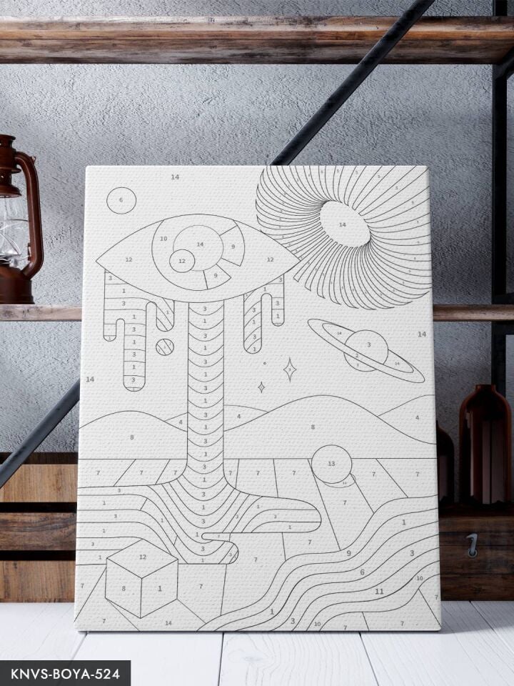 Gezegenler 30x40 CM Sayılarla Boyama Seti