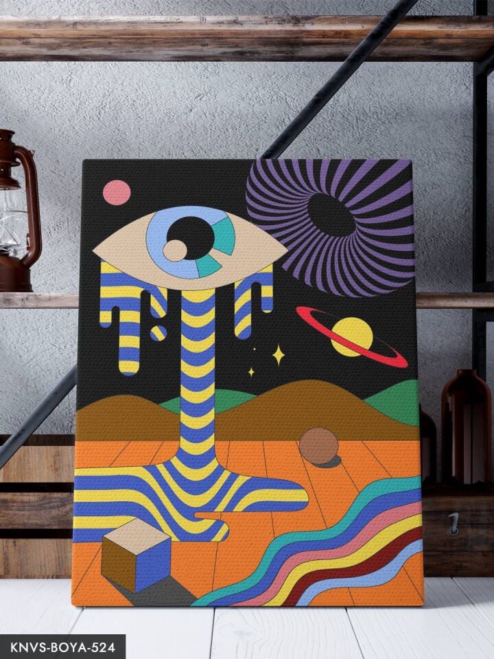 Gezegenler 30x40 CM Sayılarla Boyama Seti