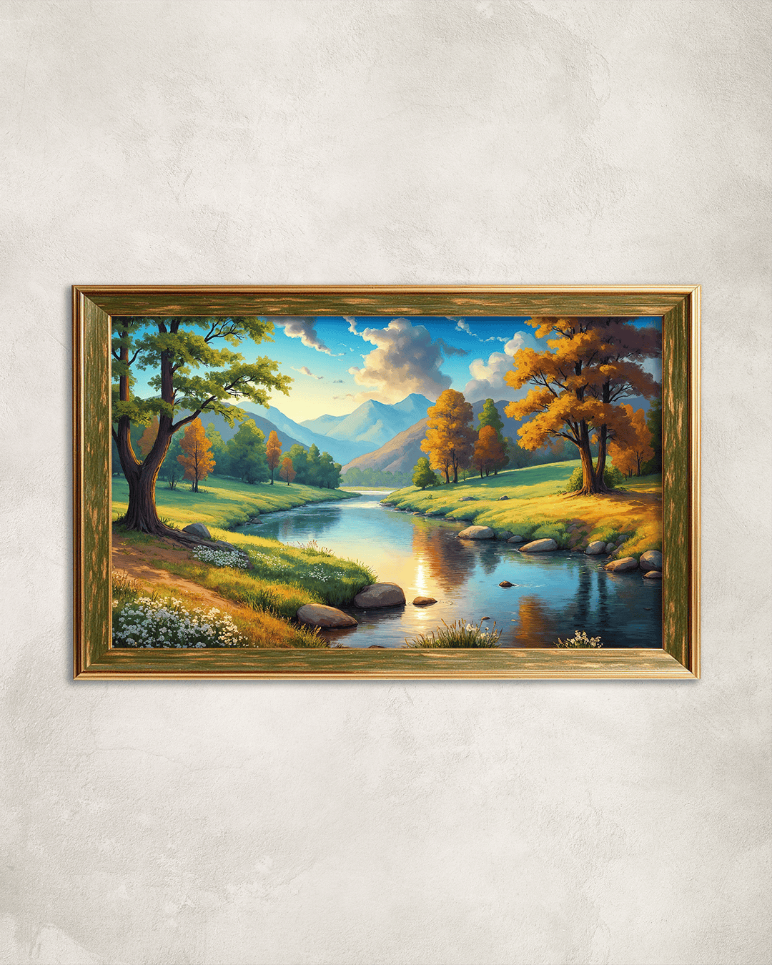 Doğa Manzarası Premium Çerçeveli Tek Parça Tablo 65X110 cm PRM