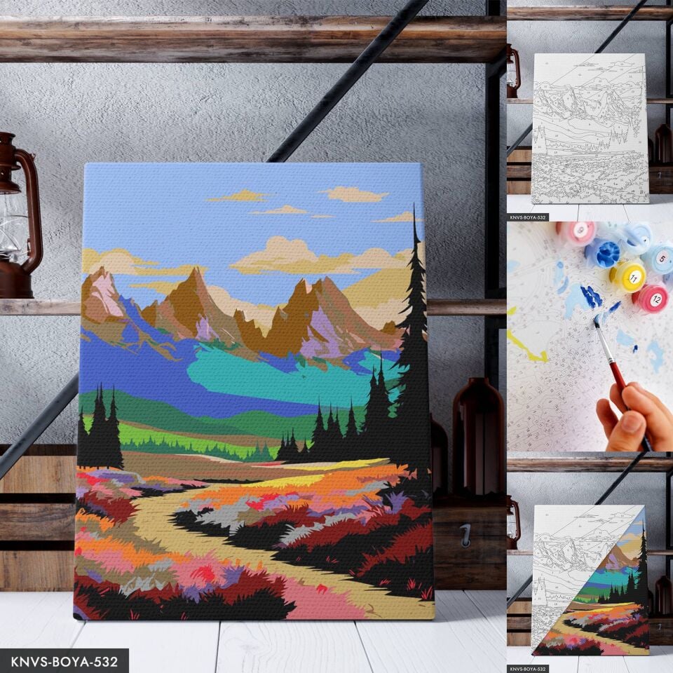 Doğa Manzarası 30x40 CM Sayılarla Boyama Seti