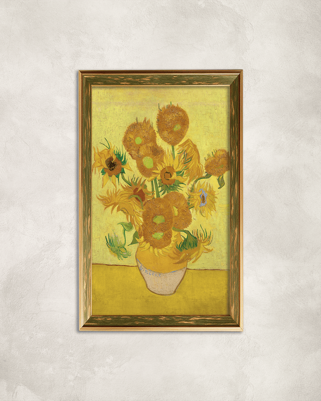 Vincent Van Gogh Ayçiçekleri Premium Çerçeveli Tek Parça Tablo 65X110 cm PRM