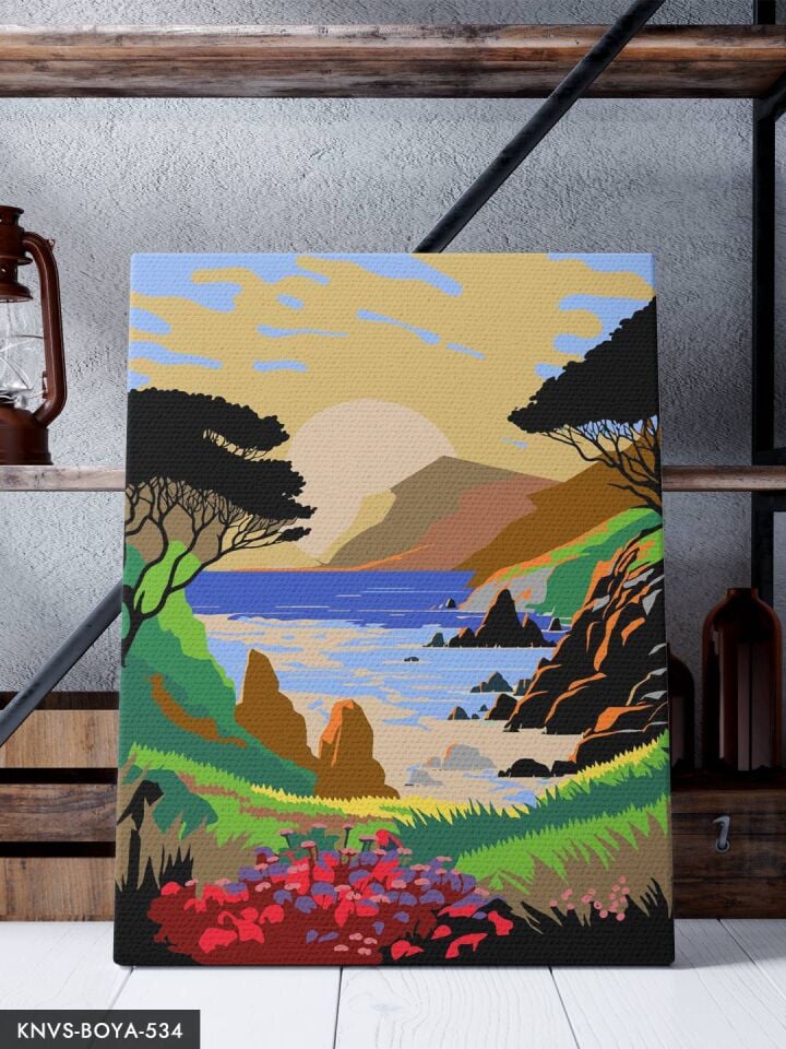 Deniz Manzarası 30x40 CM Sayılarla Boyama Seti