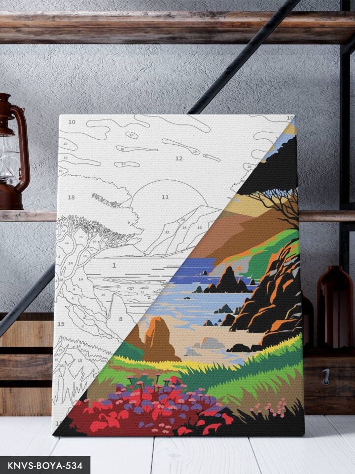 Deniz Manzarası 30x40 CM Sayılarla Boyama Seti