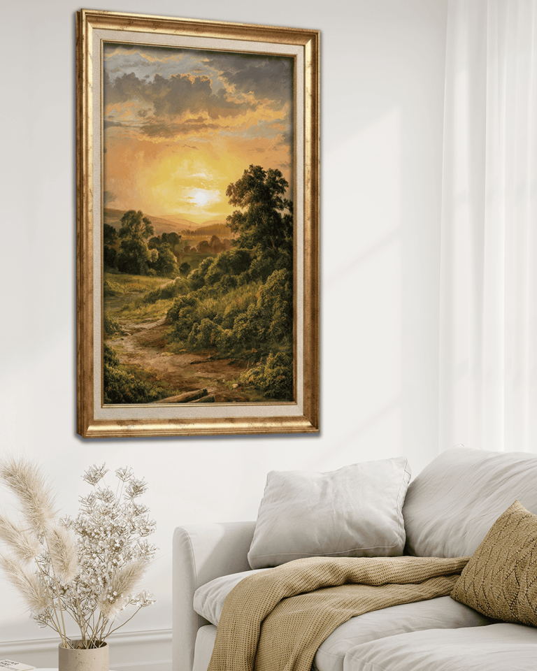 Orman Yolu Premium Çerçeveli Tek Parça Tablo 65X110 cm PRM