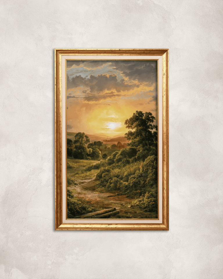 Orman Yolu Premium Çerçeveli Tek Parça Tablo 65X110 cm PRM