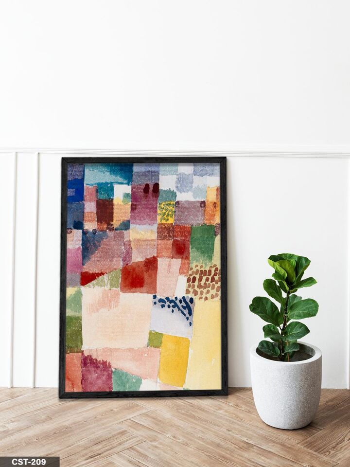 Paul Klee Ancient Sound Tek Parça Ahşap Çerçeveli Tablo Siyah - 20 x 30 CM