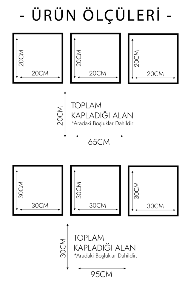 Mutfak Temalı 3 Parça Mdf Tablo 20 x 20 CM