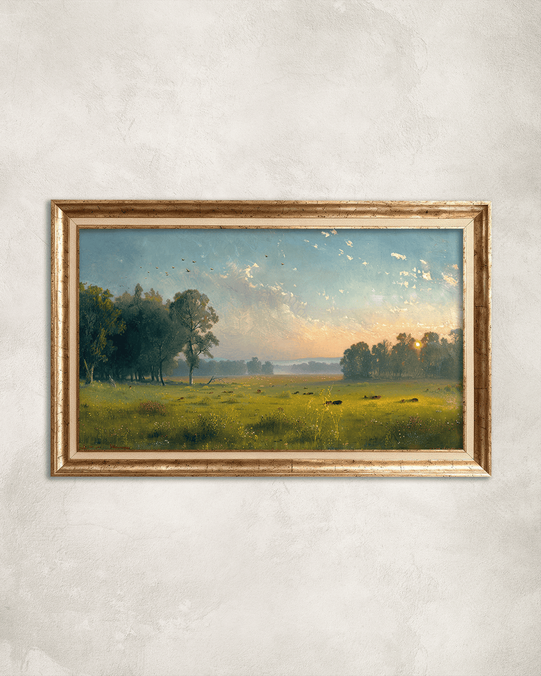 Sakin Vadi Premium Çerçeveli Tek Parça Tablo 65X110 cm PRM