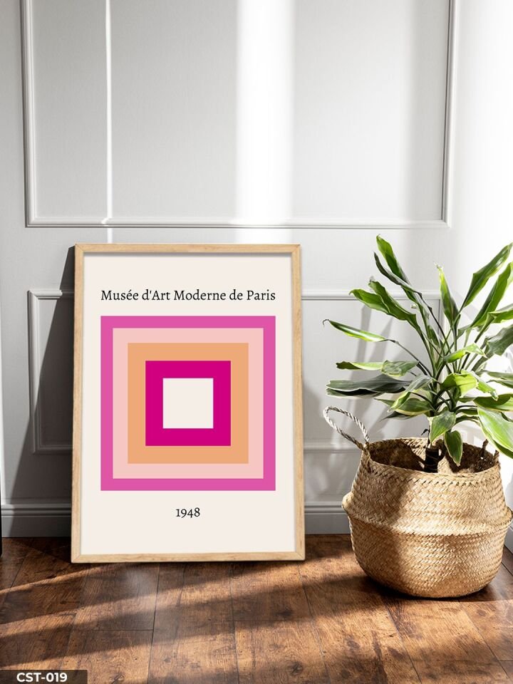 Musée d'Art Moderne de Paris Tek Parça Ahşap Çerçeveli Tablo Naturel - 30 x 40 CM