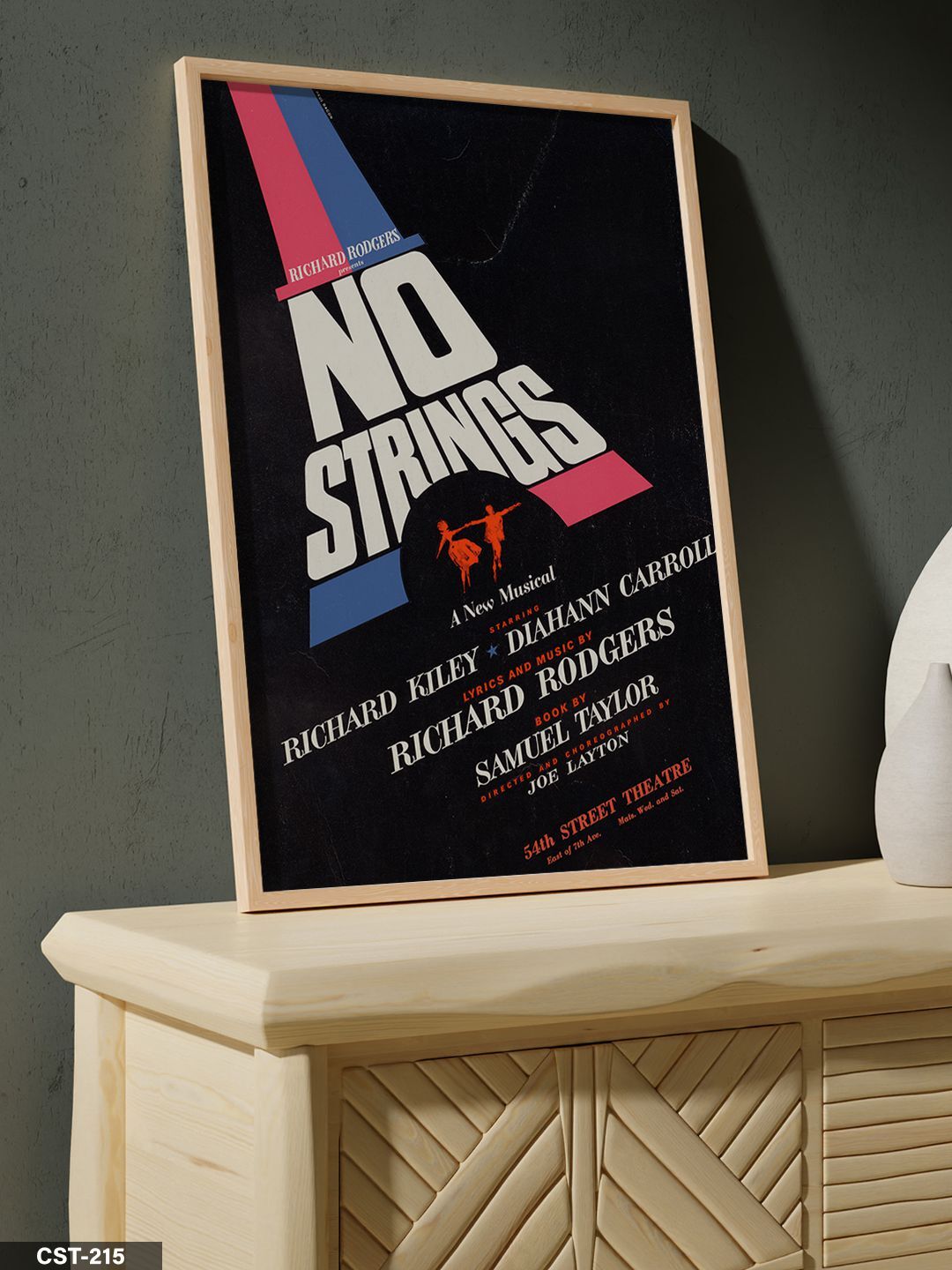 No Strings Tek Parça Ahşap Çerçeveli Tablo