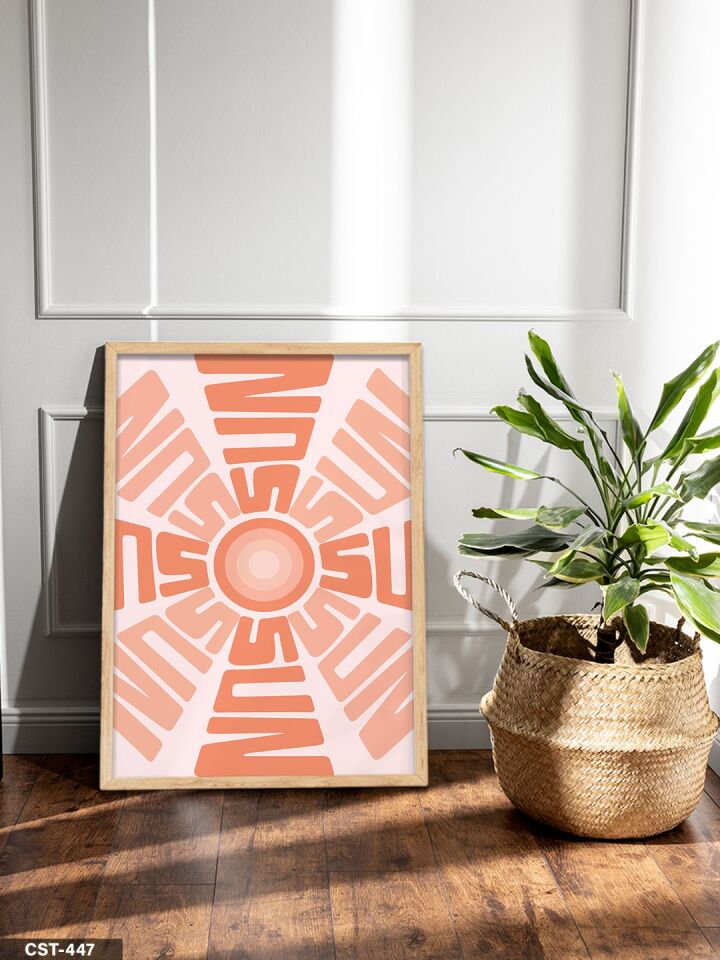 Sun Tek Parça Ahşap Çerçeveli Tablo Naturel - 40 x 60 CM