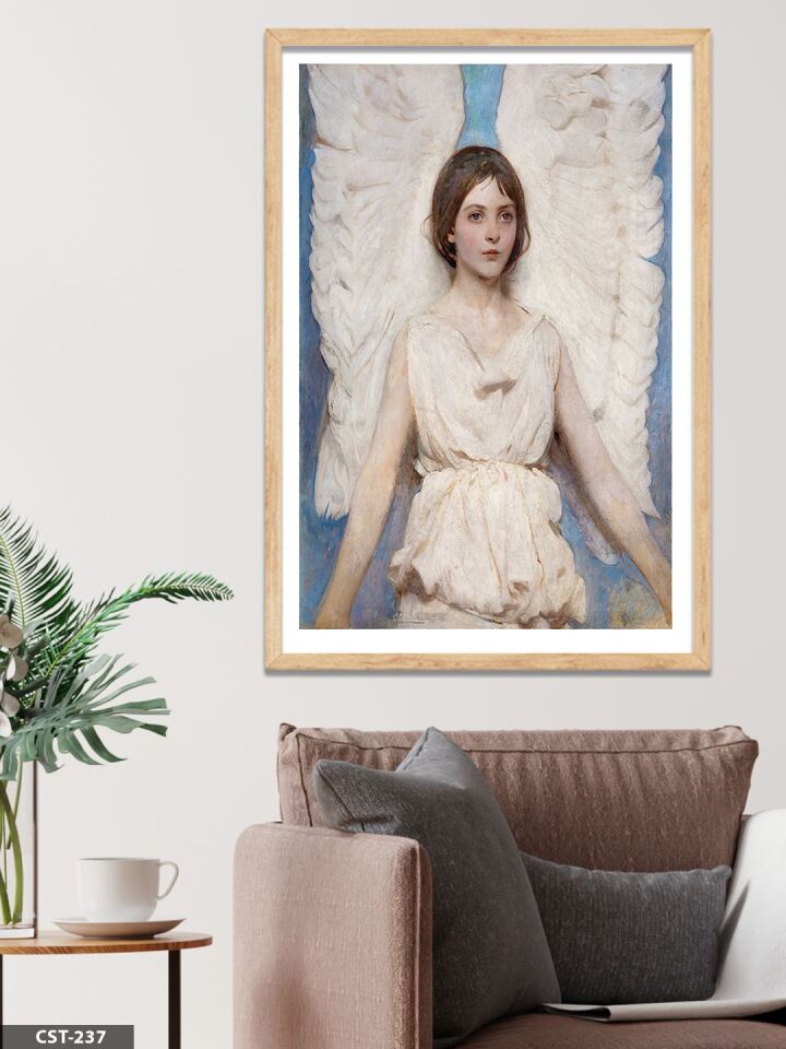 Angel Tek Parça Ahşap Çerçeveli Tablo