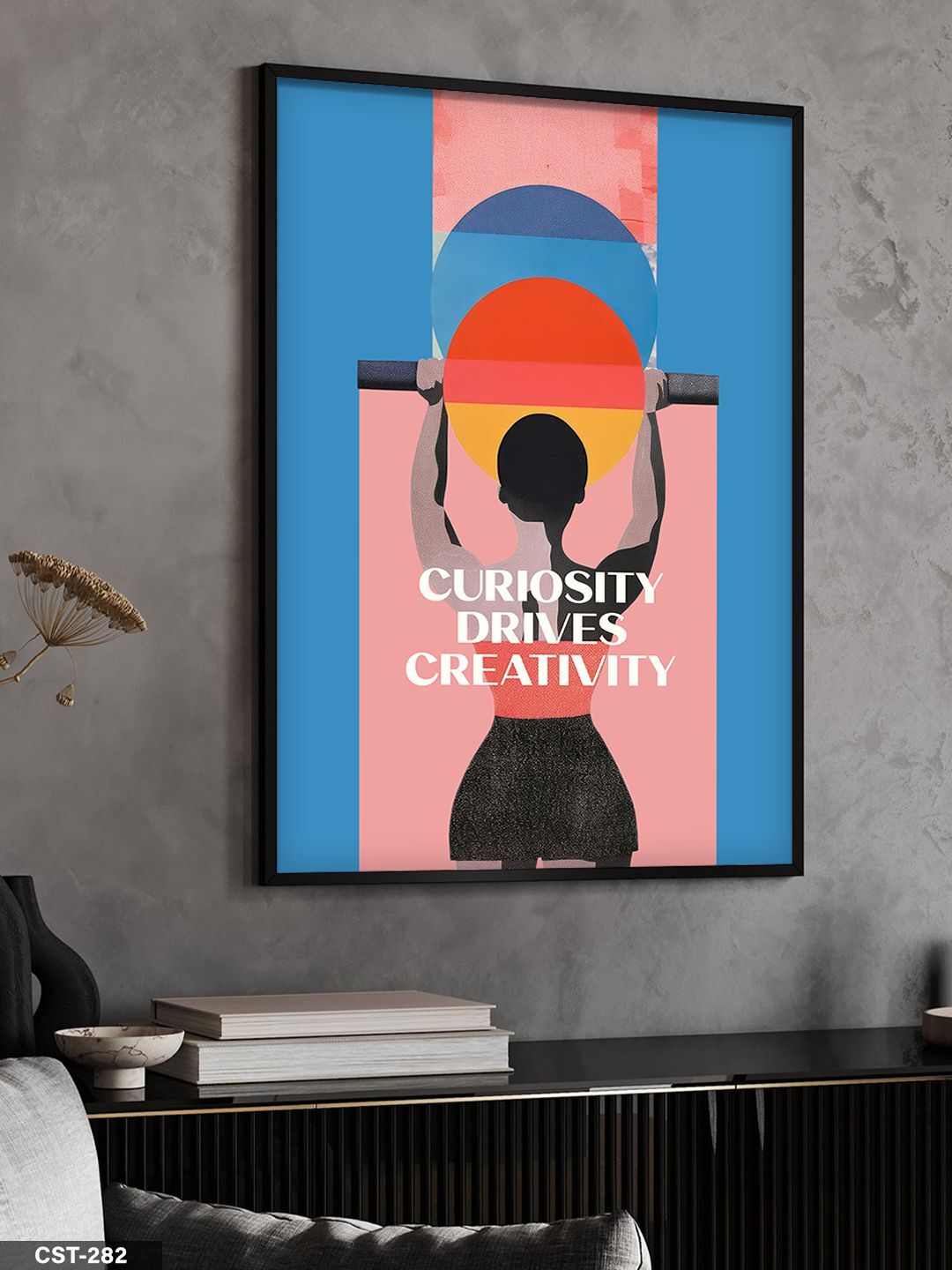 Merak Yaratıcılığı Teşvik Eder Tek Parça Ahşap Çerçeveli Tablo Siyah - 20 x 30 CM