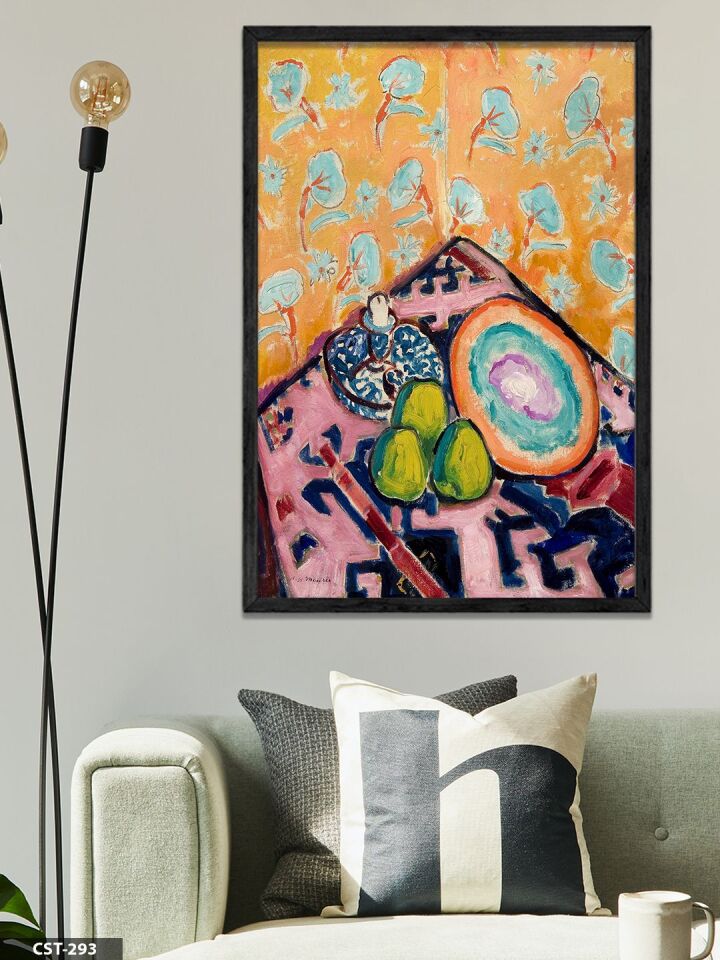 Fikret Mualla Tek Parça Ahşap Çerçeveli Tablo Siyah - 20 x 30 CM