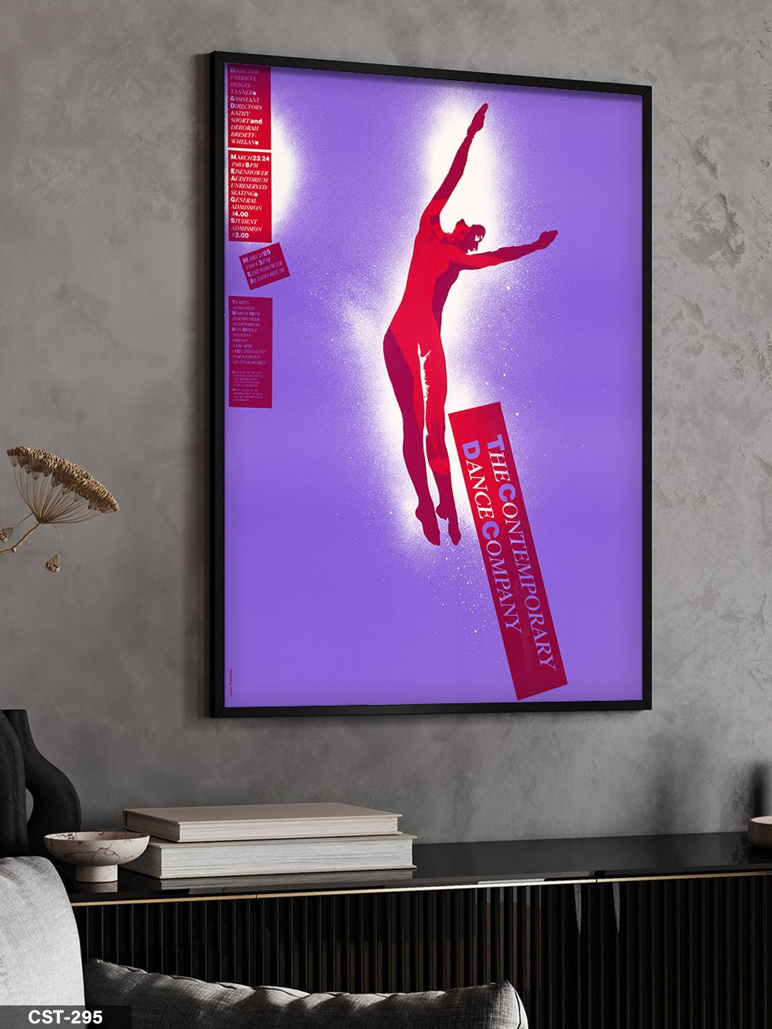 Dans Eden Figür Tek Parça Ahşap Çerçeveli Tablo Siyah - 20 x 30 CM