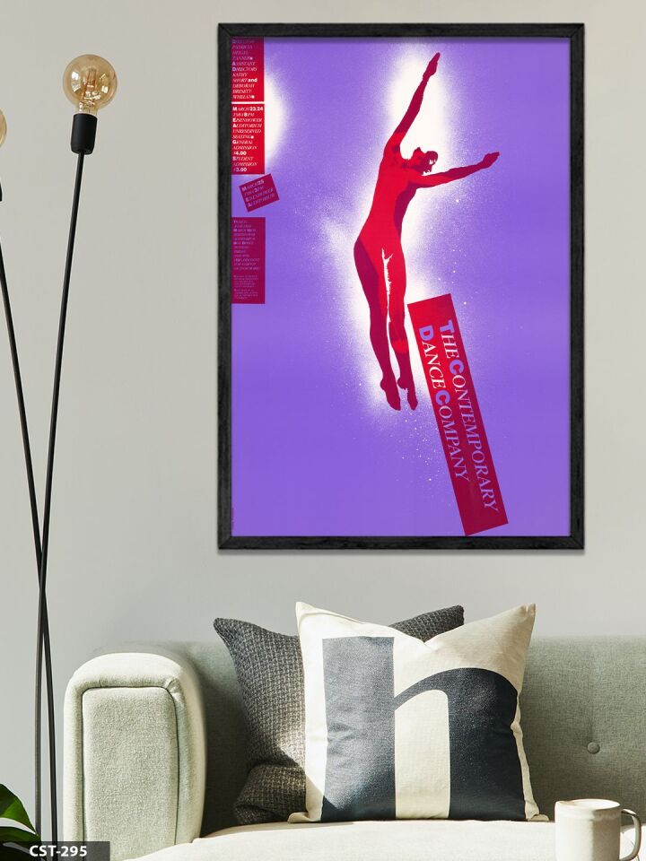 Dans Eden Figür Tek Parça Ahşap Çerçeveli Tablo Siyah - 20 x 30 CM