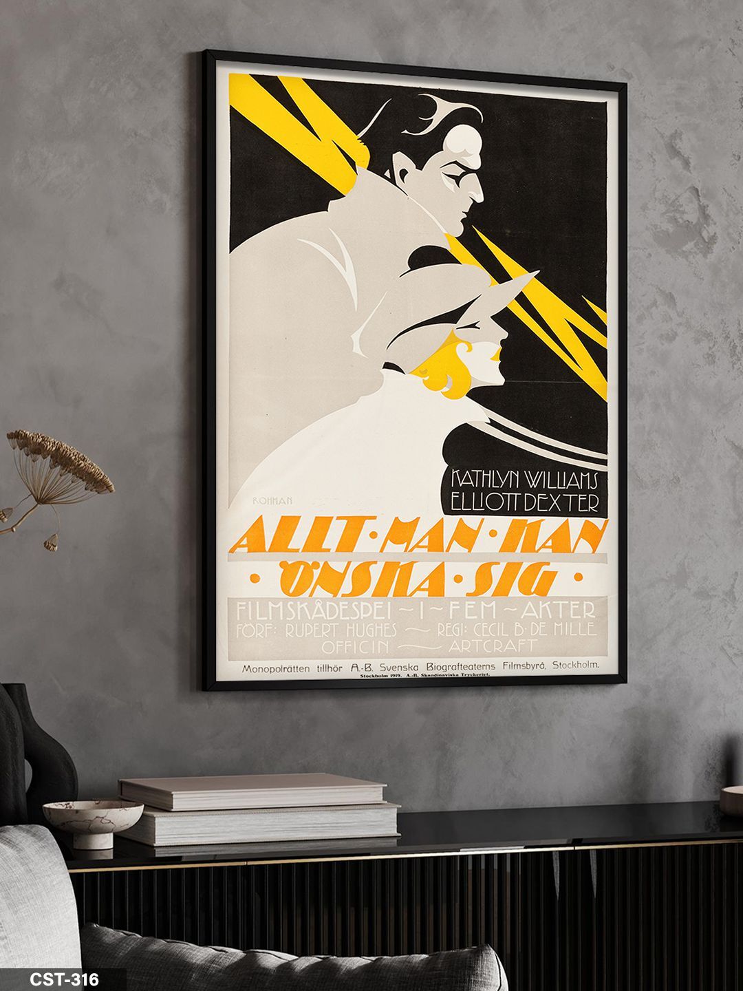 All The World To Nothing Tek Parça Ahşap Çerçeveli Tablo Siyah - 20 x 30 CM