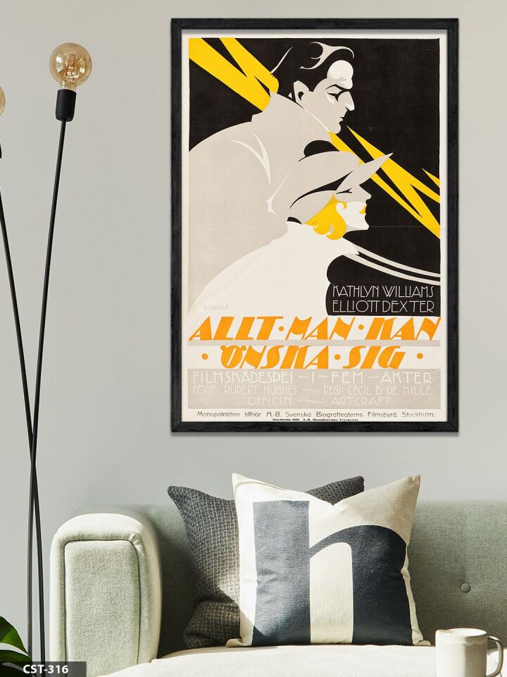 All The World To Nothing Tek Parça Ahşap Çerçeveli Tablo Siyah - 20 x 30 CM