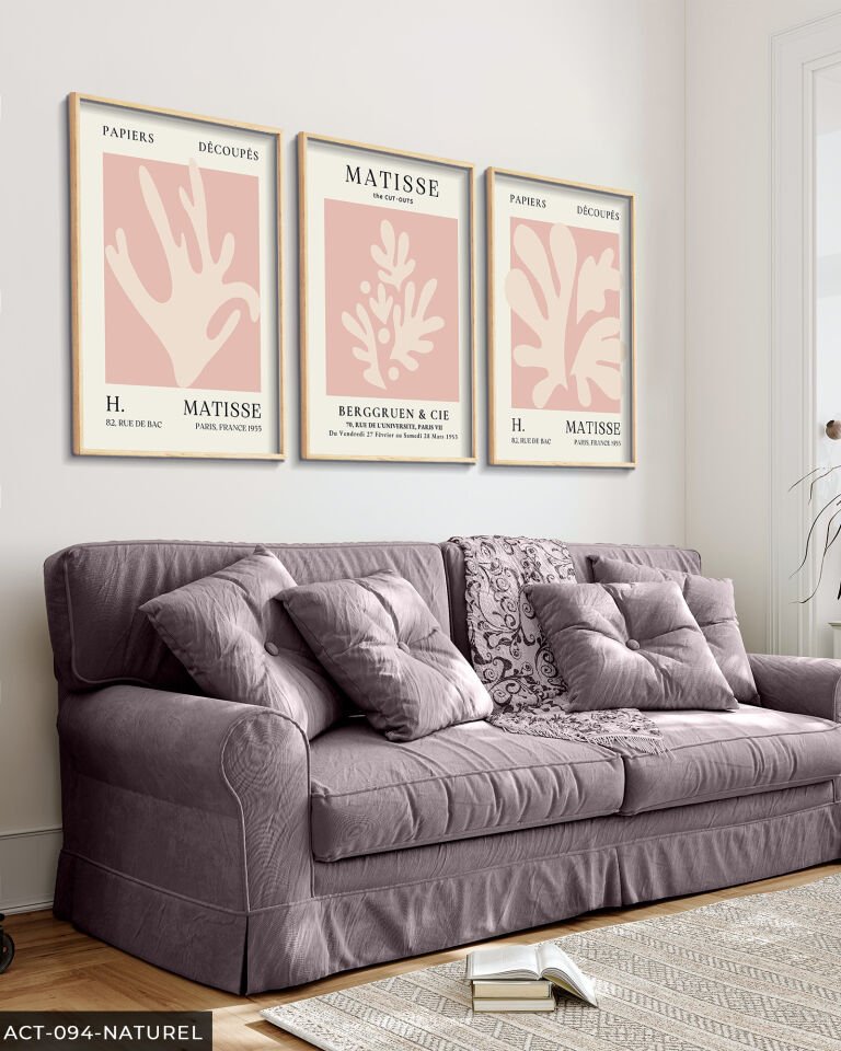 Matisse Berggruen & Cie 3 Parça Ahşap Çerçeveli Tablo Naturel - 40 x 60 CM